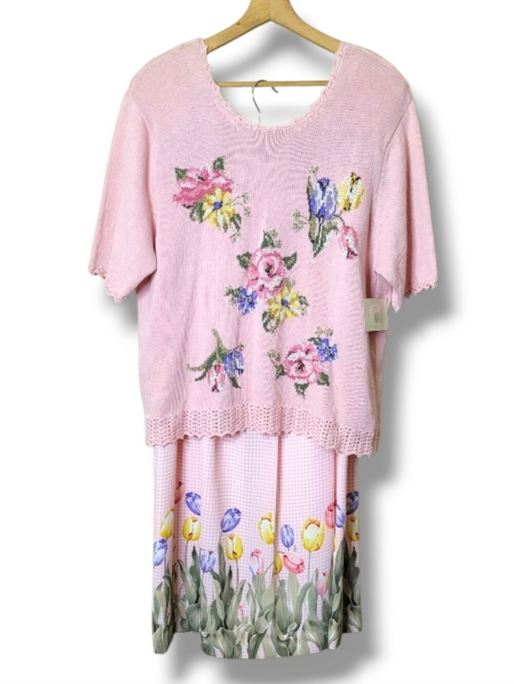 Susan Bristol Vintage Floral Skirt Set Size 14
